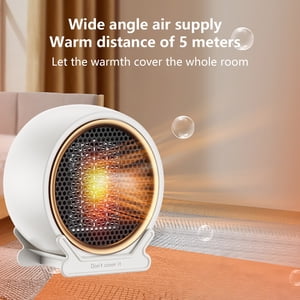 Vacemry Under $5 Ventilateur de chauffage portatif, 1200W Céramique Space Chauffage avec protection contre la surchauffe, chauffage individuel oscillant pour l'utilisation de la chambre à coucher du bureau à domicile, solution de chauffage compact avec paramètres