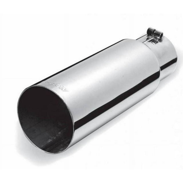 Gibson Exhaust Exhaust Tail Pipe Tip 500371 2-3/4 Inch Inlet; 3-1/2 Inch Outlet; Stainless Steel; Straight Cut; 12 Inch Length