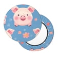 thumbnail image 2 of Balery Cute Pig Flowers Fundas de asiento para taburete de bar redondo de tela de terciopelo ajustables que protegen de arañazos y manchas para sillas de 14 a 17 pulgadas.-12 inch, 2 of 7