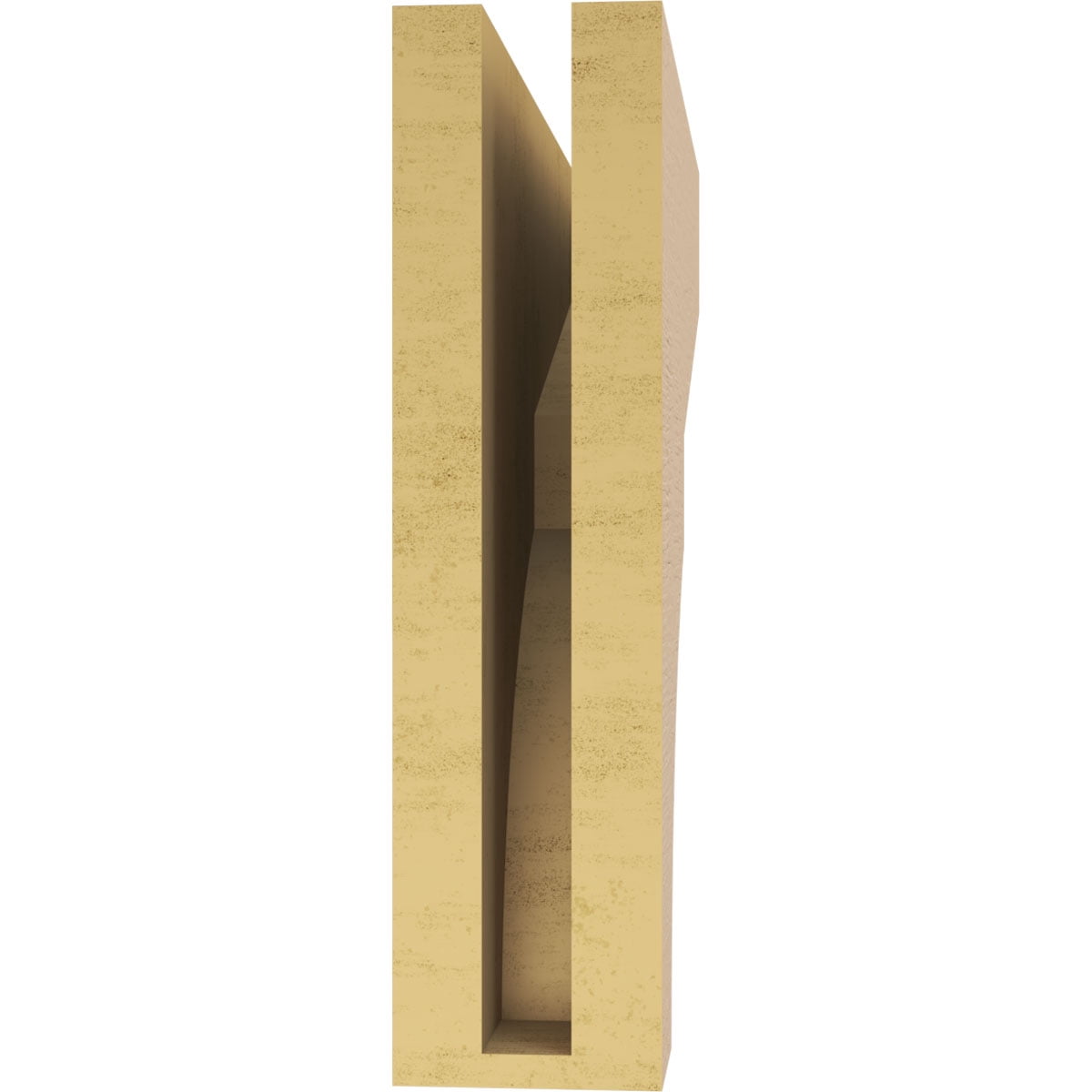 3"W x 12"D x 12"H Thin Monterey Rough Cedar Woodgrain TimberThane Corbel, Primed Tan