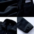 thumbnail image 5 of Women's High Neck Fleece Jacket, Lightweight Winter Coat, Soft Long Sleeve Zip Up, 4 Pocket Casual Outerwear, Solid Color Fleece Jacket Dark Gray XXXXXL, 5 of 5