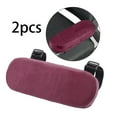 thumbnail image 2 of 2 almohadillas para reposabrazos de silla, universales, lavables, de poliéster, suaves. Rojo, 2 of 8