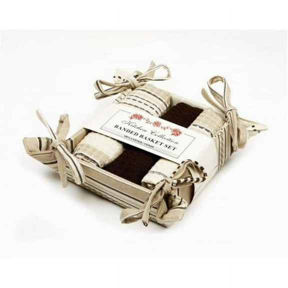 Mr. MJs Trading AG-48270 Bread Basket Set, coco Stripe