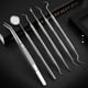 thumbnail image 4 of Herramientas de limpieza de dientes Removedor de acero inoxidable Retiro de cálculo Scraper Lavable Reutilizable Manual MANUAL DIOSOS DE DUSTENTOS Dientes Pinzas Tweeer 6pcs Noticed CE001731-04B, 4 of 7
