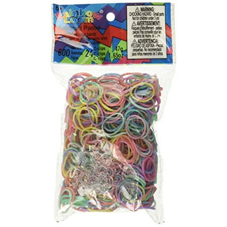 Rainbow Loom Pastel Rubber Bands with 24 C-Clips (600 Count) | Walmart ...