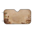 thumbnail image 7 of Picia Engraved Coffee On Kraft Paper Curved Windshield Sunshade Accordion Folding Style Auto Shade for Car Truck SUV Van Blocks UV Ray Sun Visor Protector -, 7 of 7