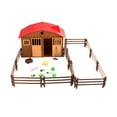 thumbnail image 4 of HLONK 1 Set Simulation Farm Playset Kids DIY Assembly Sand Table Scene Model Toy Home Desktop Mini House, 4 of 8