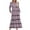 Pink, variant on COSFO Long Sleeve Fall Dresses for Women Crew Neck Pink Casual Striped Midi Dresses A-Line Ruffle Flowy Dresses
