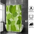 thumbnail image 4 of Coolnut Bath Shower Curtain Liners 72"x72", Abstract Green Leaves Polyester Waterproof with 12 Curtain Hooks Bathroom Accessories Decoration, 4 of 6