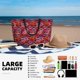 thumbnail image 5 of Easygdp Red Lips Kissing Bolsa de Viaje de Playa de Gran Capacidad, Bolsa Tote Perfecta para la Playa, Escapadas de Fin de Semana y Viajes, 5 of 7