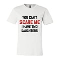 thumbnail image 2 of FLAGWIX Gifts For Dad From Daughter - You Can't Scare Me I Have Two Daughters T-Shirt - Men's Basic Letter Print Crew Neck Tee, Summer Clothes, Men's T-shirts, 2 of 5