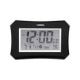thumbnail image 2 of Lorell LCD Wall/Alarm Clock - Digital - Quartz - LCD - Black Main Dial - Silver/Plastic Case, 2 of 5