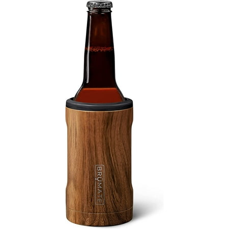 

Hopsulator Bott l Insulated Bottle Cooler for Standard 12oz Glass Bottles | Glass Bottle Insulated Stainless Steel Drink Holder for and Soda (Walnut)