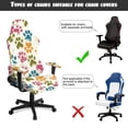thumbnail image 5 of TSOVTHRID Colorful Paw Beige Print 4 PCS Gaming Chair Covers Slipcovers Non-Slip Dustproof Rotating Armchair Slipcovers Stretch Gamer Chair Cover with Armrest Covers, 5 of 7