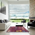 thumbnail image 7 of Ahgly Company Machine Washable Indoor Rectangle Abstract Purple Pink Area Rugs, 6' x 9', 7 of 7
