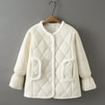 thumbnail image 1 of Parkas de manga larga para mujer, chaquetas acolchadas cálidas para mujer, chaqueta acolchada lisa de manga larga con estampado floral, abrigos con bolsillos, blusa para mujer, 1 of 9