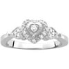 .13 Carat T.W. Heart-Shaped Diamond Promise Ring in Sterling Silver