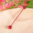 thumbnail image 6 of Jiyike Allergy Free Stainless Steel Industrial Barbell Piercing Jewelry Piercing Earring Ear Bone Earring (Red), 6 of 7