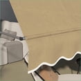 thumbnail image 4 of Patio Awning | 118" Manual Retractable Non-Screw UV Shade, For Porch Deck Window Door, Beige | Aluminum | Brown, 4 of 11