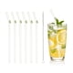 thumbnail image 1 of Uxcell 6 Pcs Popotes de Vidrio Reutilizables, Popote de Vidrio de 7.87" Resistente a Roturas, Popotes Lindos y Transparentes para Whisky, Café, Jugo, Refrescos y Té, Verde, 1 of 6