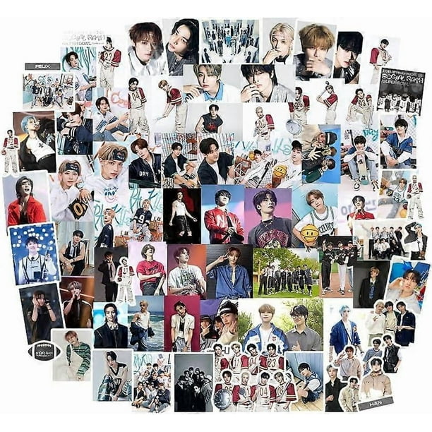 Group Stray Kids Stickers 102Pcs Stray Kids Sticker Pack Cute StrayKids Social Path Super Bowl New Album Stickers Merch (102pcs-bowl)