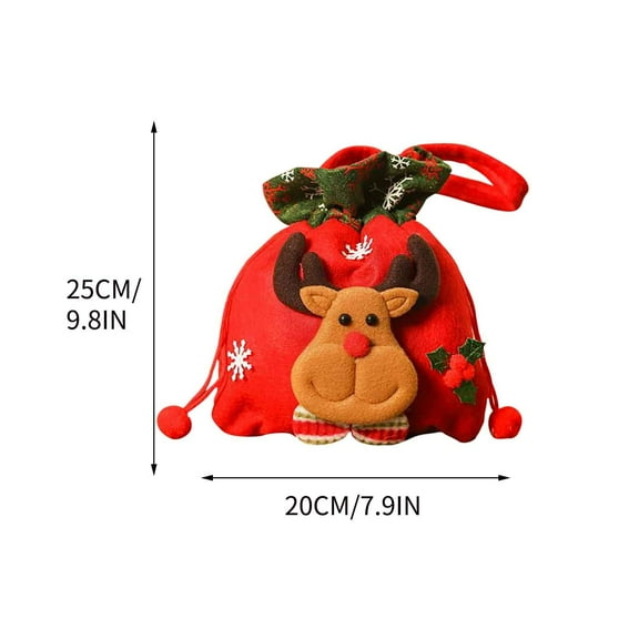 EUDIDV Xmas Decor Items Christmas Portable Bag Christmas Children Candy Bag Gift Bag Decoration Blessing Bag Christmas Ornaments