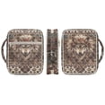 thumbnail image 2 of Xixirimido Aztec Tribe Wolf Print Quilted Bible Cover Bible Case for Women, Large Bible Carrying Case with Handle Bookmarks, Bible Study Supplies & Christian Gift for Men, 2 of 7