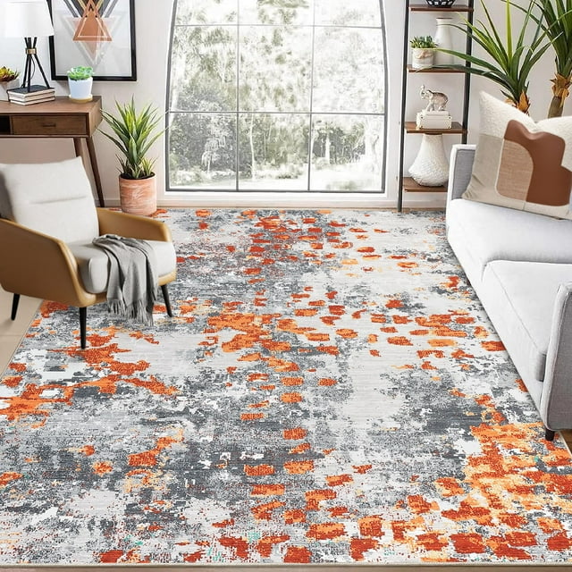 Area Rug Washable Rug,Non Slip Office Rugs Modern Indoor Carpet,Floor Mats for Dining Room ,Apart Dorm and hallway
