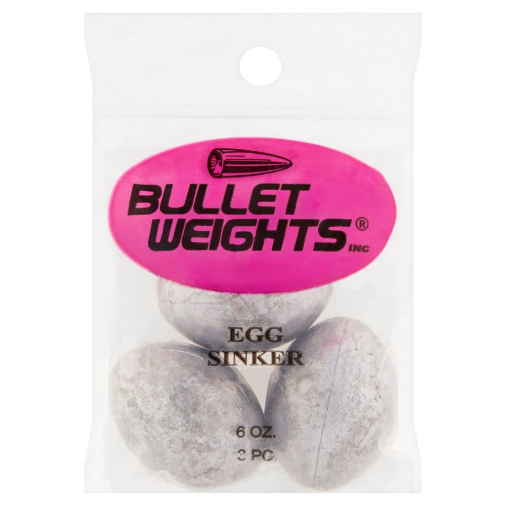 Bullet Weights® EGI124 Lead Egg Sinker Size 6 oz, Fishing Weights
