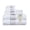 White & Dove Gray, variant on Aertex Stripe 100% Cotton 520 GSM 6 Piece Bath Towel Set, Soft & Absorbent, Quick Dry, 2 Bath 27x54, 2 Hand 16x28, 2 Wash 13x13, White with Dove Gray Stripes, OEKO-TEX® Certified