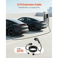 thumbnail image 3 of VEVOR EV Charger Extension Cable, 32Amp 21 ft J1772 Extension Cord Compatible with 120V-240V SAE J1772 Electric Vehicle Chargers, Level 1/Level 2 IP66 Heavy Duty Car Charging Cable with Carrying Bag, 3 of 9