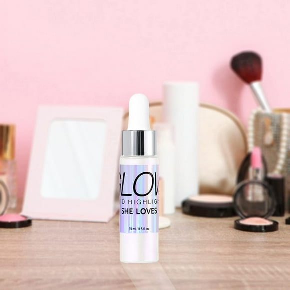 15ml/0.5 fl Resaltador líquido Maquillaje Cuerpo de pómulos y maquillaje Brillo Brillo Versátil Blanco shamjiam Iluminador líquido