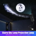thumbnail image 4 of 2-in-1 Galaxy Projector Night Light, USB Portable Projector, Mini LED Projection Lamp with Adjustable Brightness for Bedroom Ceiling Wall Room Decor(Black), 4 of 5