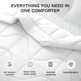 thumbnail image 3 of WISHEAD Twin Comforter Duvet Insert, Reversible Quilted with Corner Tabs, Ultra Soft for All Season, Hotel Down Alternative Cooling Breathable Bedding, Machine Washable (White, 64" x 88"), 3 of 8