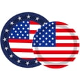 thumbnail image 1 of 2024 Independence Day Party Tableware Dinner Plate Tablecloth Paper Cup Party Decoration Suit-Youyoupin, 1 of 4