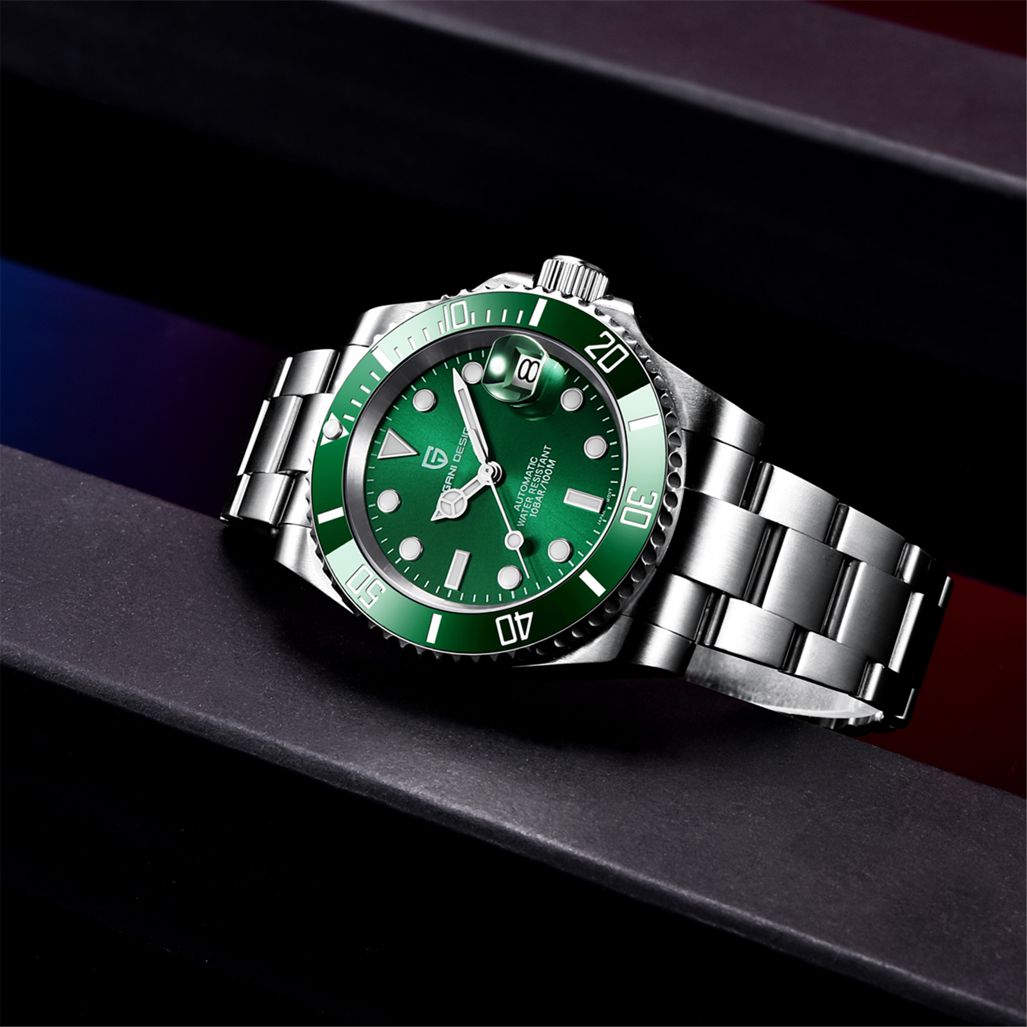 PAGANI DESIGN Automatic Men's Watches 40mm Waterproof Mechanical Wrist Watch for Men Sports Stainless Steel Watches