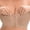 Beige, variant on SNKSDGM Women Strapless Front Hook Bandeau Bra, Fixed Cup Strap Support Daily Underwear White XXXL