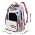 thumbnail image 3 of Large Capacity Transparent Pvc Backpack, Travel Bag and Academy Backpack, Plastic Material, See-through Design for Travel, Institute, and Stadium Events, Black, by FAJHHA, 3 of 7