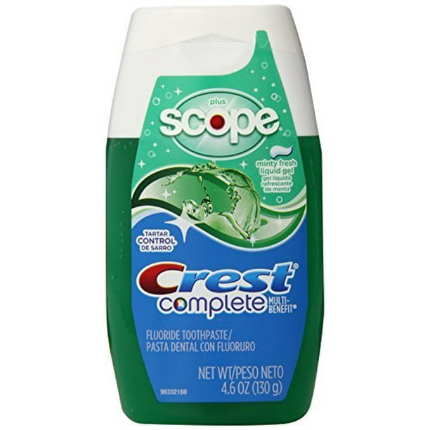 Crest Complete Plus Scope Liquid Gel Toothpaste Minty Fresh 4.6 Oz