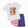 thumbnail image 4 of KPOPLK Girls Summer 2Pcs Outfits Set Clothing Short Sleeve Rainbow Stripe Embroidery and Elastic Waist Shorts Clothes(11-12 Years,Light Pink), 4 of 4