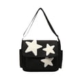 thumbnail image 1 of Bolso bandolera con diseño grunge y estrellas para mujer, bonito bolso bandolera Y2K con estampado emo Aes AU09 Q1N7, 1 of 1