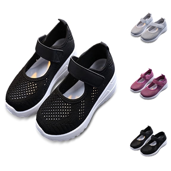 Zecgelong Girls Fashion Sneakers Breathable Lightweight Outdoor Play Shoes for 11 Little Kids