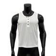 thumbnail image 5 of DPTALR Men's Slim Fit Ribbed Sleeveless Henley Shirt,Muscle Tank Top,White,Big Men's,Tall Men's M,Young Men's Tank Tops, 5 of 8