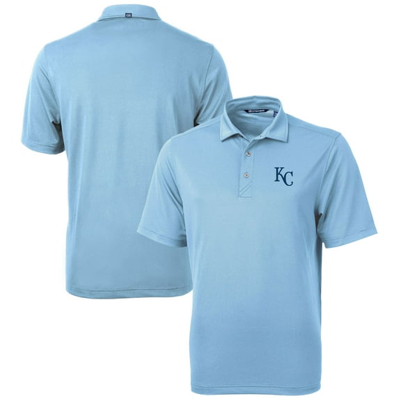 Men's Cutter & Buck  Light Blue Kansas City Royals Virtue Eco Pique Recycled Polo