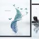 thumbnail image 4 of PLUMA en azul etiqueta de la pared decorativa pájaros cartel moderno Deco para sala de estar dormitorio cocina pasillo muebles baño azulejos adulto adolescente niño, 4 of 5