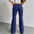 thumbnail image 6 of KPOPLK Women's Low Rise Flare Sweat Pants Drawstring Elastic Waist Bell Bottom Sweatpants with Pockets Casual Lounge Trousers,Size L, 6 of 7