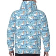 thumbnail image 3 of Bingfone Pelican Reed And Fish Men's Drawstring Hoodie Long Sleeve Pocket Sweatshirts-Medium, 3 of 6