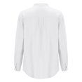 thumbnail image 5 of Baqcunre Graphic Tees Men Men'S Solid Color Lapel Long Sleeved Shirt Casual Beach Shirt Linen Shirts For Men Tops For Men White XL, 5 of 9