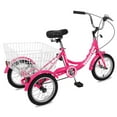 thumbnail image 4 of Lilypelle Tricycles 1 Speed 14/16 Inch Three Wheel Bike Cruiser Trike with Low-Step Through Frame/Large Basket/Backrest Saddle for Boy and Girl, 4 of 8