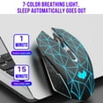 thumbnail image 2 of YZEGDCH Electronics Accessories Rechargeable Wireless Mouse Dazzling Mouse 2.4G + 5.1 Bluetooth Mute 7 Color Breathing Lamp 3 Adjustabl Precision for PC Laptop,Multicolor, 2 of 8